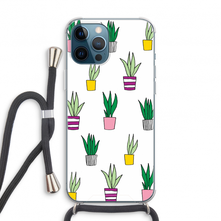 Sanseveria: iPhone 12 Pro Transparant Hoesje met koord