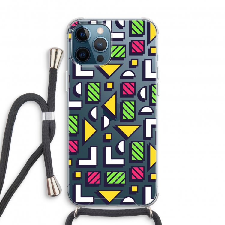 8-bit N°4: iPhone 12 Pro Transparant Hoesje met koord