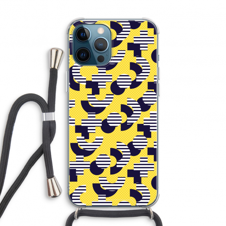 8-bit N°3: iPhone 12 Pro Transparant Hoesje met koord