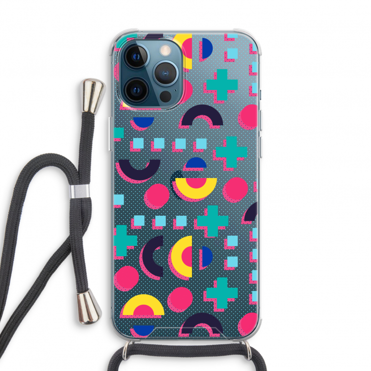 8-bit N°2: iPhone 12 Pro Transparant Hoesje met koord
