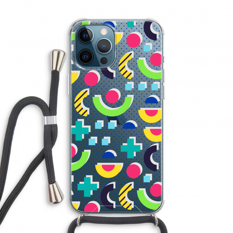 8-bit N°1: iPhone 12 Pro Transparant Hoesje met koord
