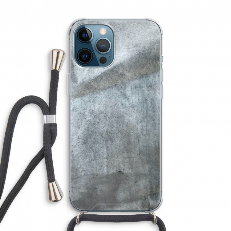 Grey Stone: iPhone 12 Pro Transparant Hoesje met koord