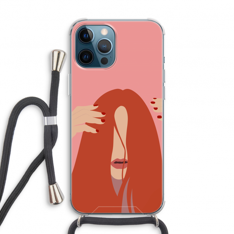 Woke up like this: iPhone 12 Pro Transparant Hoesje met koord