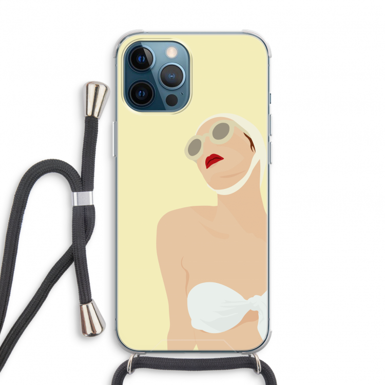 Summer: iPhone 12 Pro Transparant Hoesje met koord