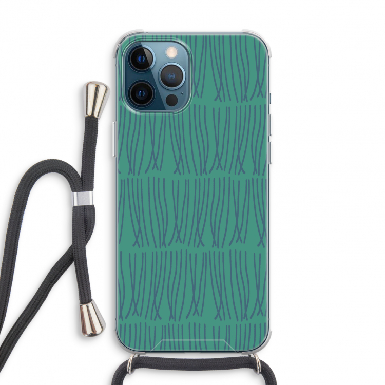 Swirls: iPhone 12 Pro Transparant Hoesje met koord