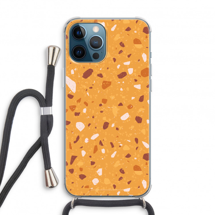 Terrazzo N°24: iPhone 12 Pro Transparant Hoesje met koord