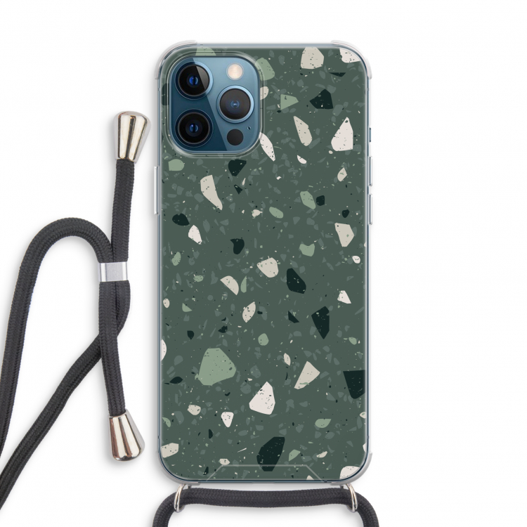 Terrazzo N°19: iPhone 12 Pro Transparant Hoesje met koord