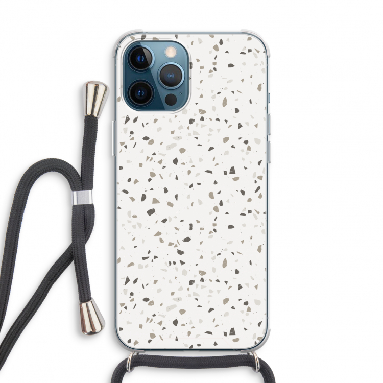 Terrazzo N°14: iPhone 12 Pro Transparant Hoesje met koord