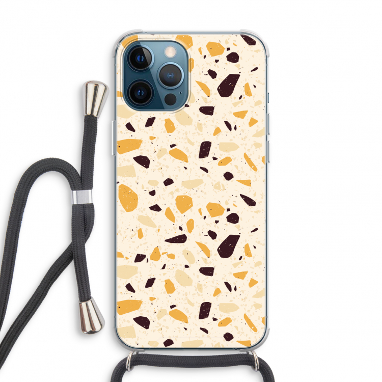 Terrazzo N°13: iPhone 12 Pro Transparant Hoesje met koord