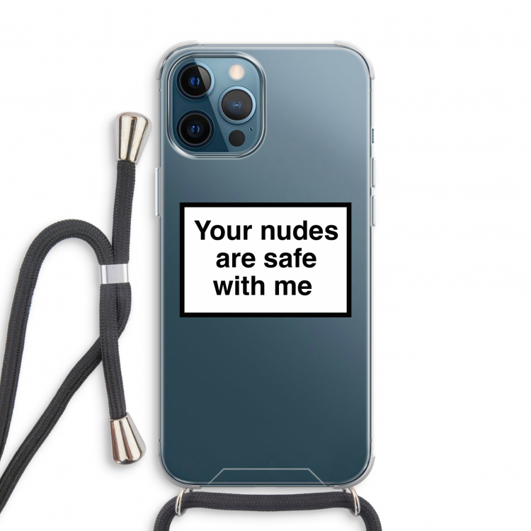 Safe with me: iPhone 12 Pro Transparant Hoesje met koord