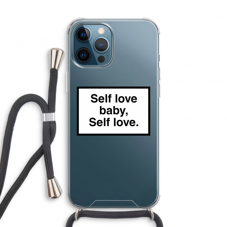 Self love: iPhone 12 Pro Transparant Hoesje met koord