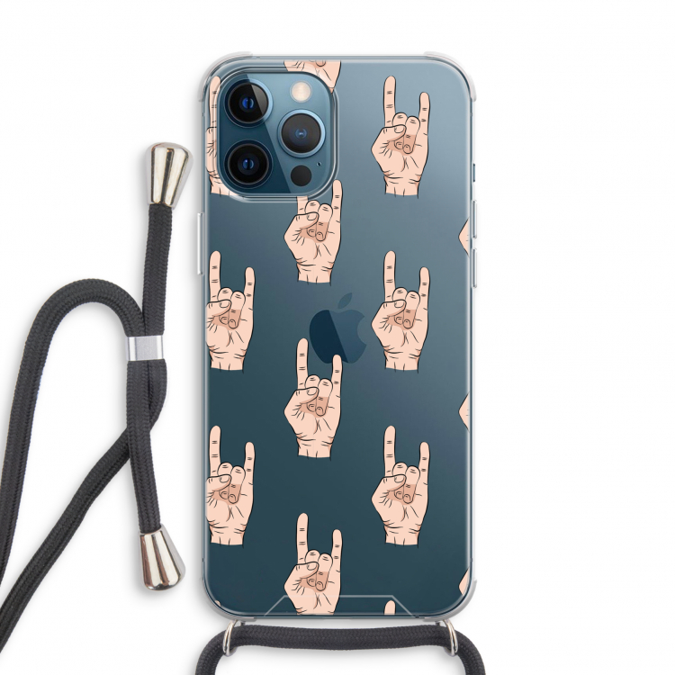 Rock: iPhone 12 Pro Transparant Hoesje met koord