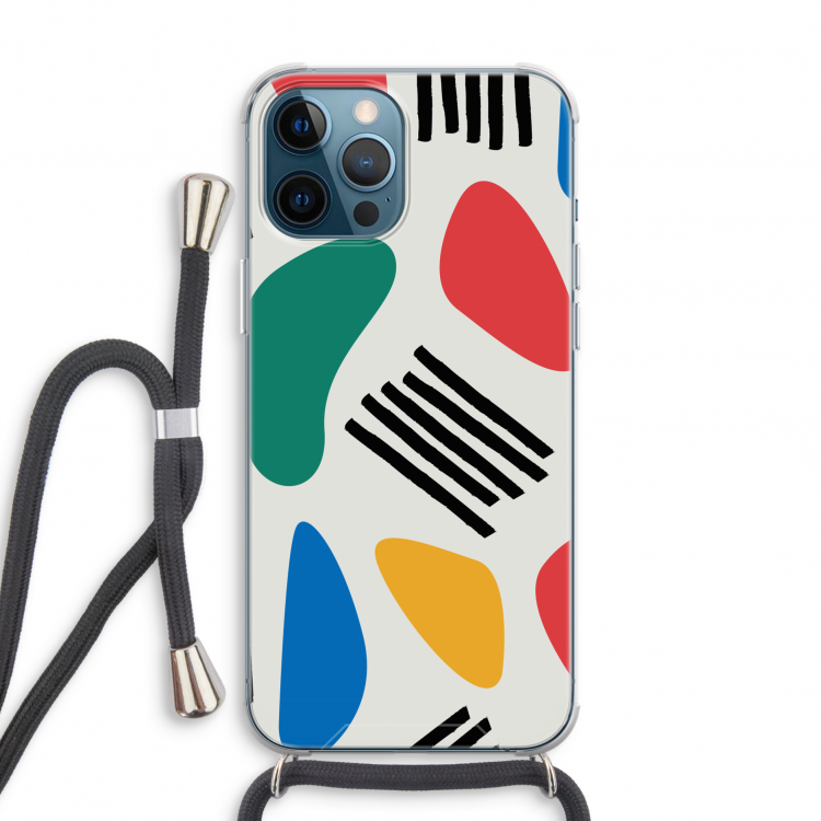 Illustratieve pop 1: iPhone 12 Pro Transparant Hoesje met koord