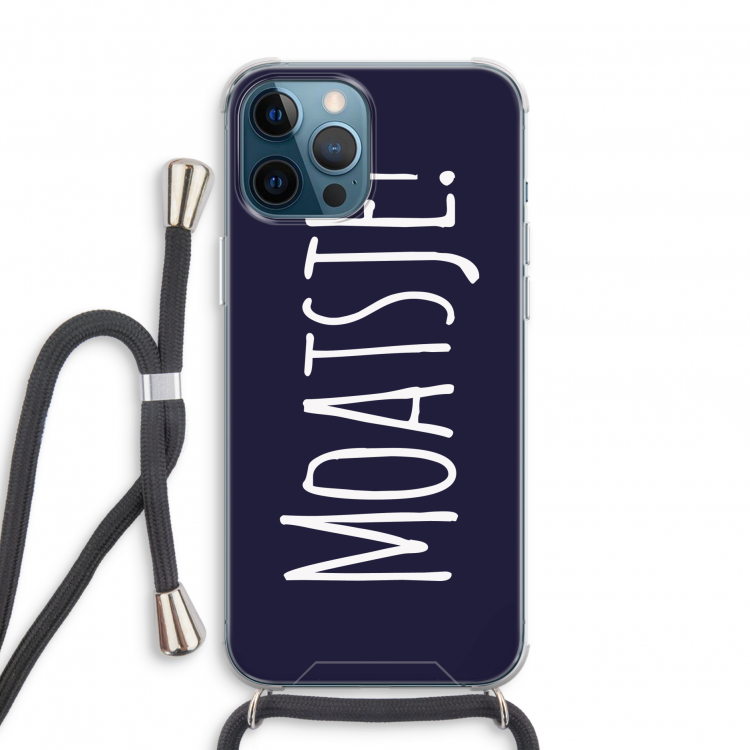 Moatsje!: iPhone 12 Pro Transparant Hoesje met koord