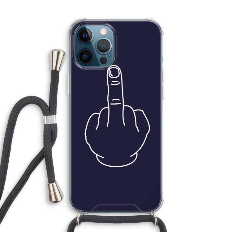 F**k U: iPhone 12 Pro Transparant Hoesje met koord