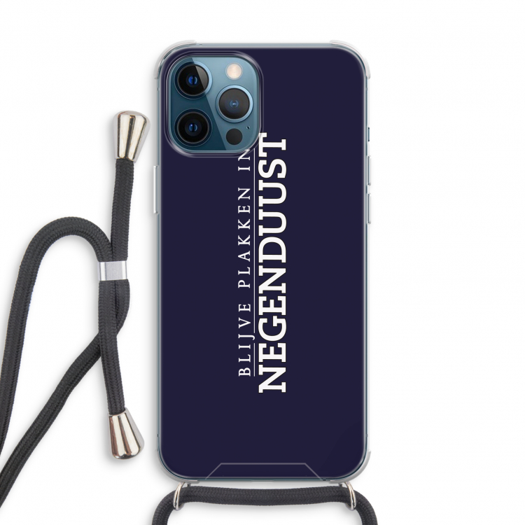 Blijve plakken in Negenduust: iPhone 12 Pro Transparant Hoesje met koord
