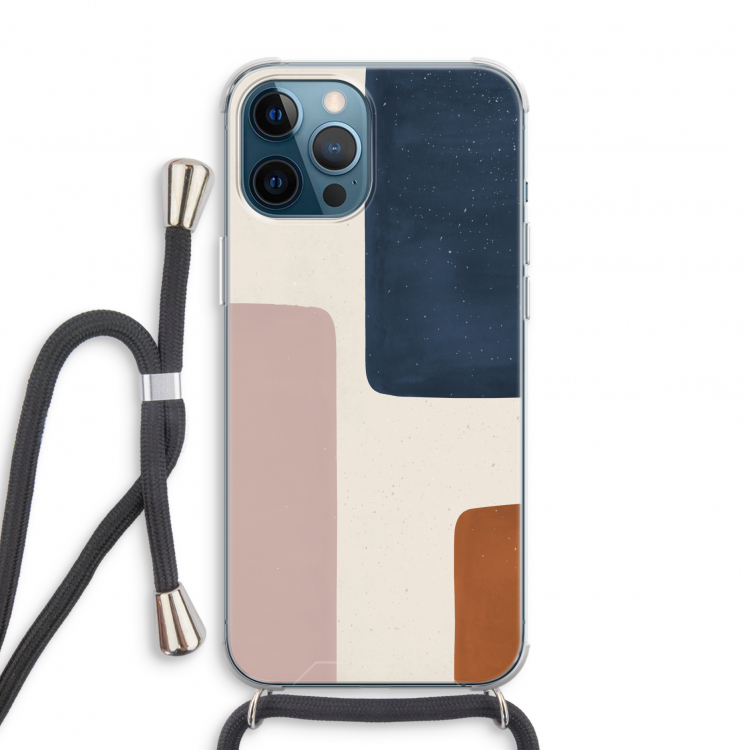 Geo #5: iPhone 12 Pro Transparant Hoesje met koord