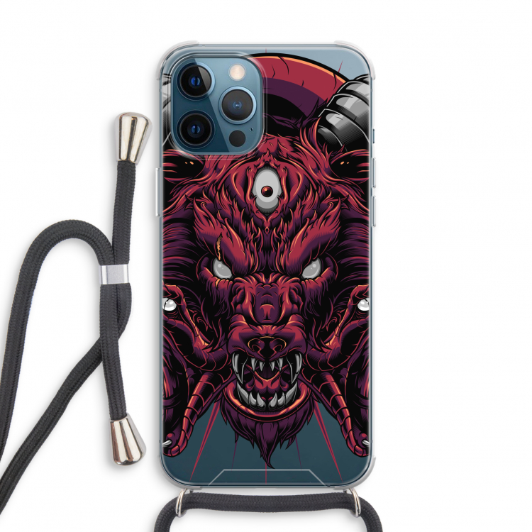 Hell Hound and Serpents: iPhone 12 Pro Transparant Hoesje met koord