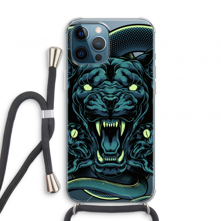 Cougar and Vipers: iPhone 12 Pro Transparant Hoesje met koord