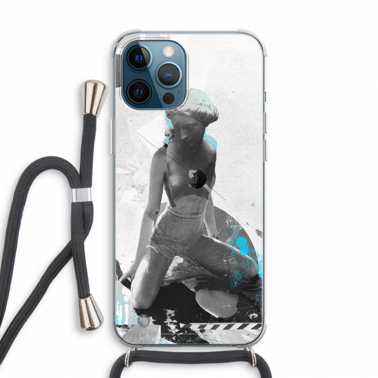 I will not feel a thing: iPhone 12 Pro Transparant Hoesje met koord