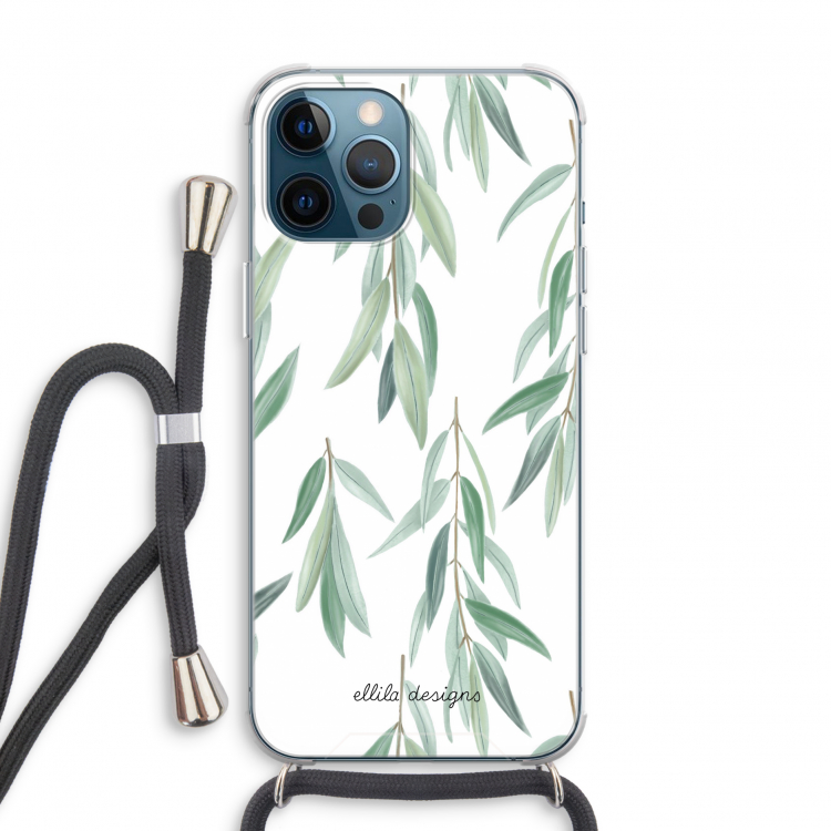 Branch up your life: iPhone 12 Pro Transparant Hoesje met koord