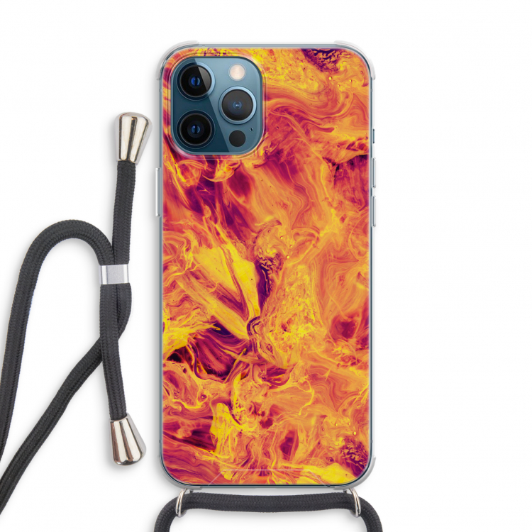 Eternal Fire: iPhone 12 Pro Transparant Hoesje met koord