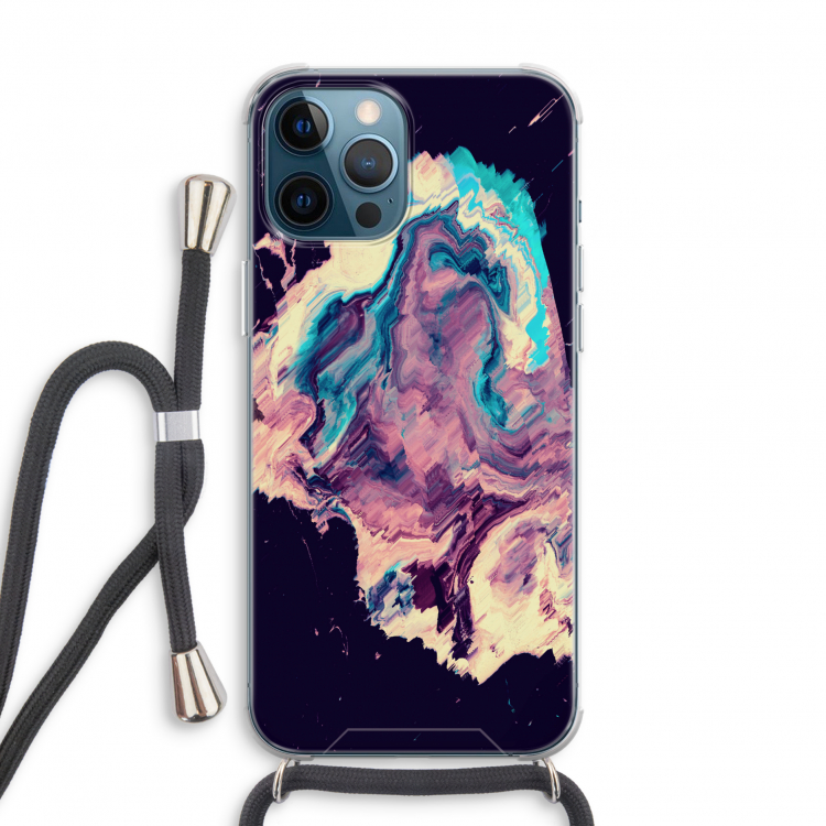 Cosmic Silence: iPhone 12 Pro Transparant Hoesje met koord