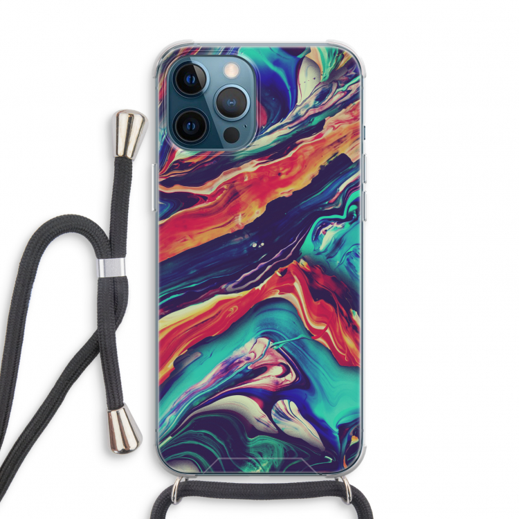 Chameleon Sun: iPhone 12 Pro Transparant Hoesje met koord