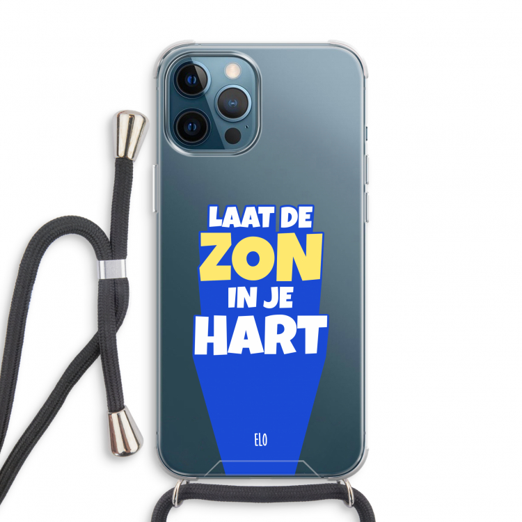 Laat de zon in je hart: iPhone 12 Pro Transparant Hoesje met koord