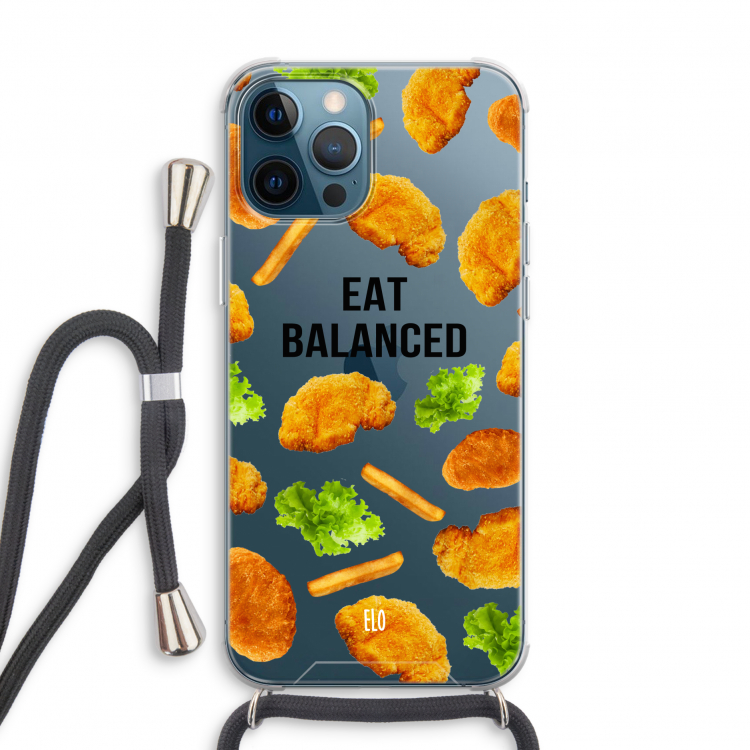 Eat Balanced: iPhone 12 Pro Transparant Hoesje met koord