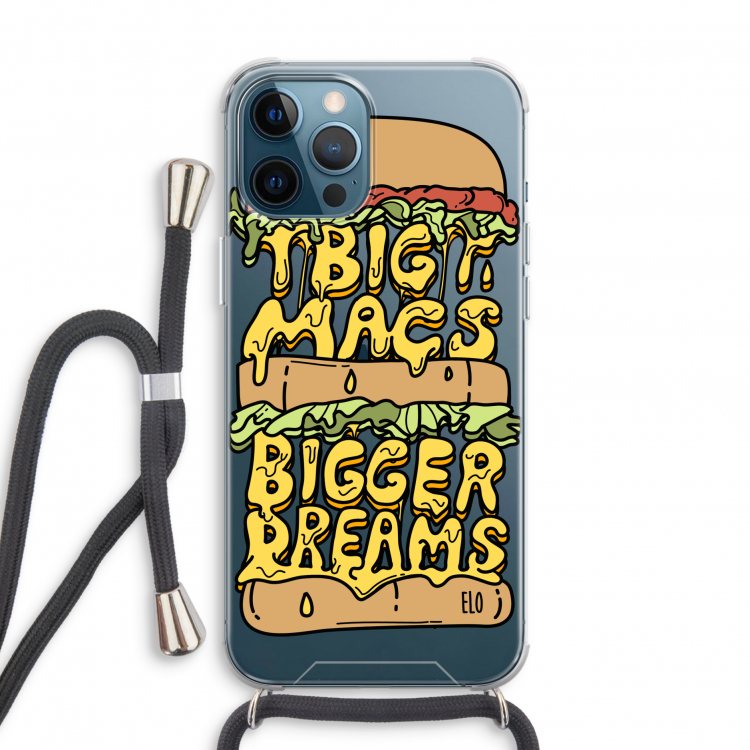 Big Macs Bigger Dreams: iPhone 12 Pro Transparant Hoesje met koord