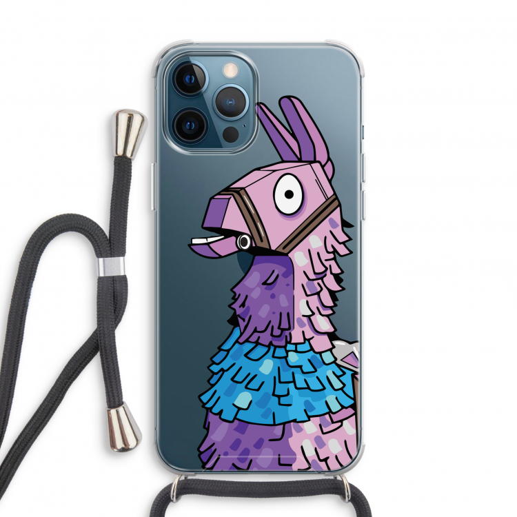 Lama: iPhone 12 Pro Transparant Hoesje met koord