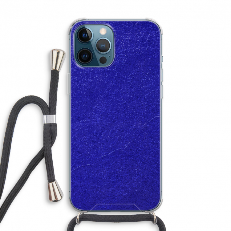 Majorelle Blue: iPhone 12 Pro Transparant Hoesje met koord