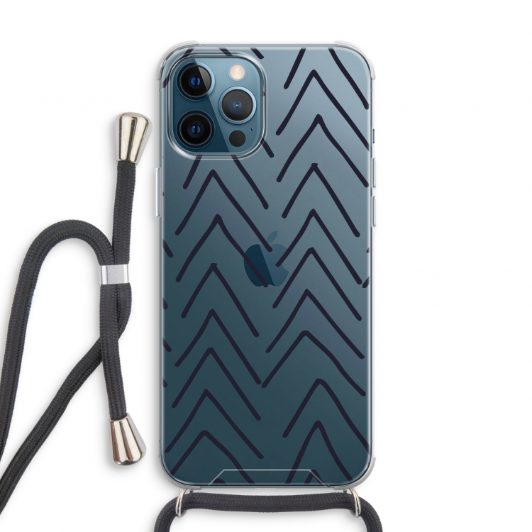 Marrakech Arrows: iPhone 12 Pro Transparant Hoesje met koord