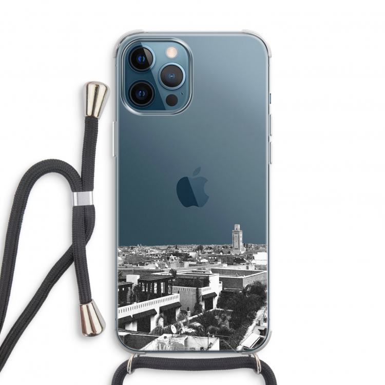 Marrakech Skyline : iPhone 12 Pro Transparant Hoesje met koord