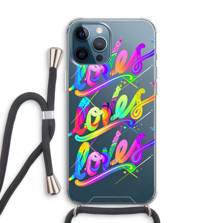 Loves: iPhone 12 Pro Transparant Hoesje met koord