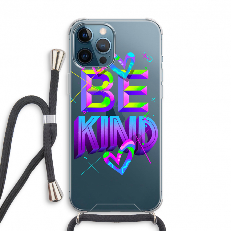 Be Kind: iPhone 12 Pro Transparant Hoesje met koord
