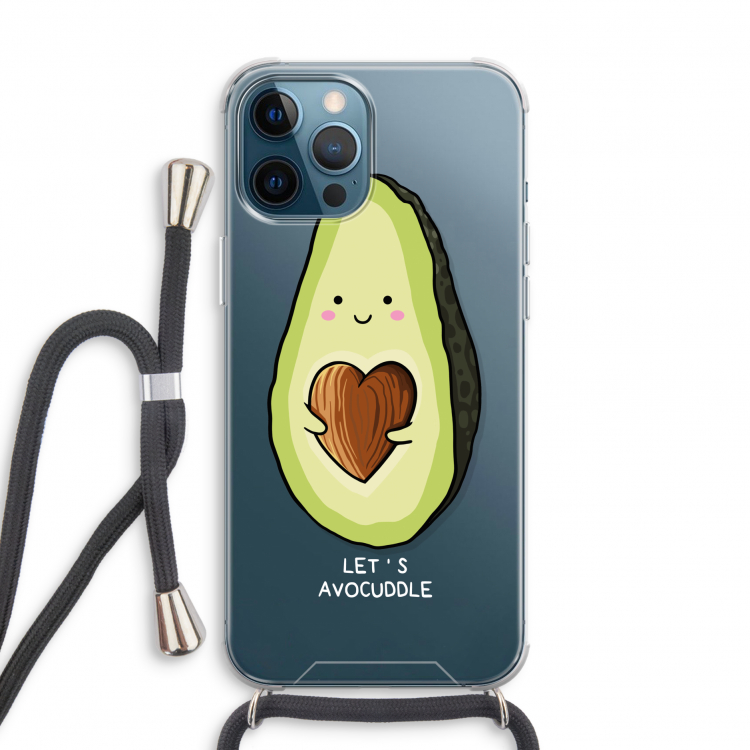 Avocuddle: iPhone 12 Pro Transparant Hoesje met koord
