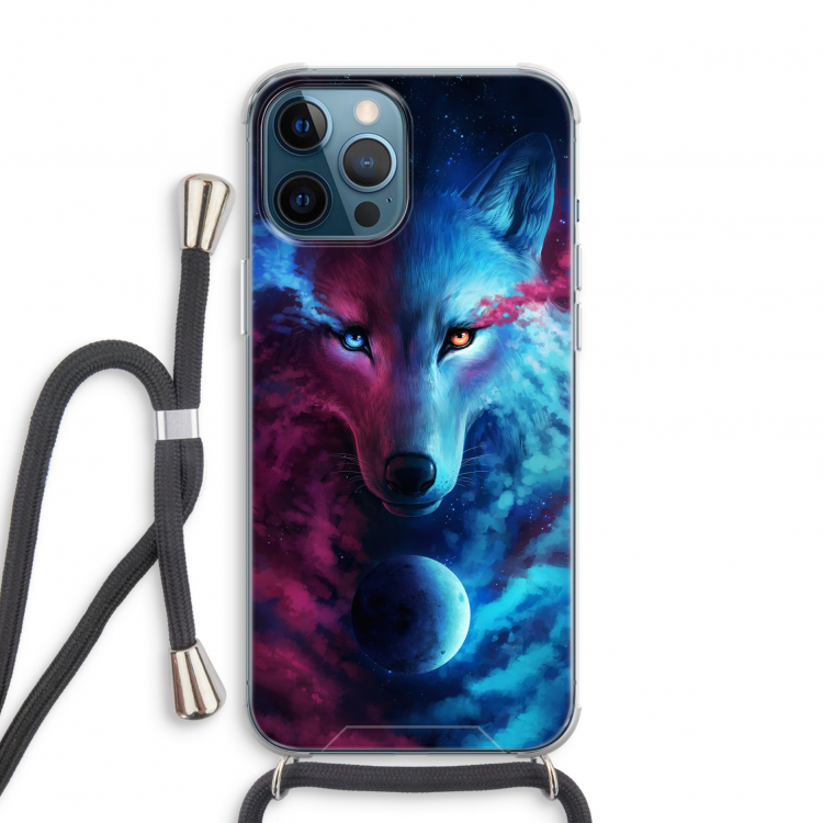 Where Light And Dark Meet: iPhone 12 Pro Transparant Hoesje met koord