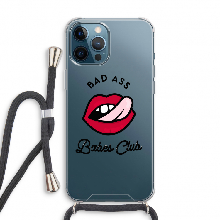 Badass Babes Club: iPhone 12 Pro Transparant Hoesje met koord