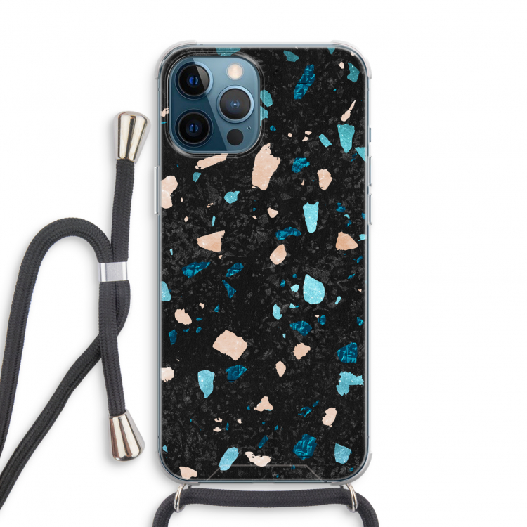 Terrazzo N°11: iPhone 12 Pro Transparant Hoesje met koord
