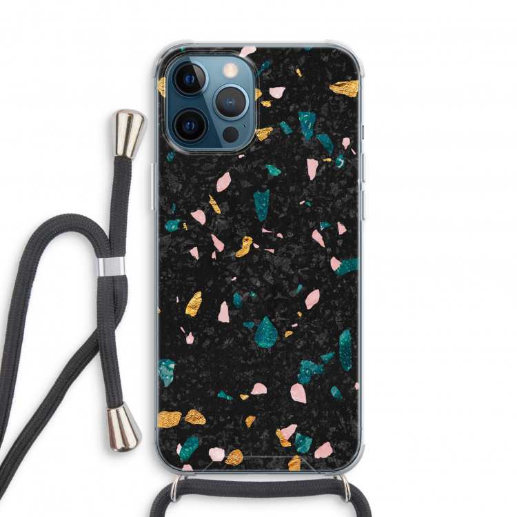 Terrazzo N°10: iPhone 12 Pro Transparant Hoesje met koord