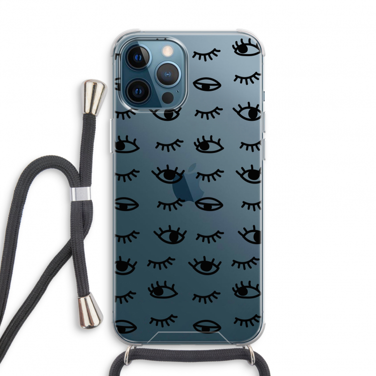 Eye pattern #2: iPhone 12 Pro Transparant Hoesje met koord