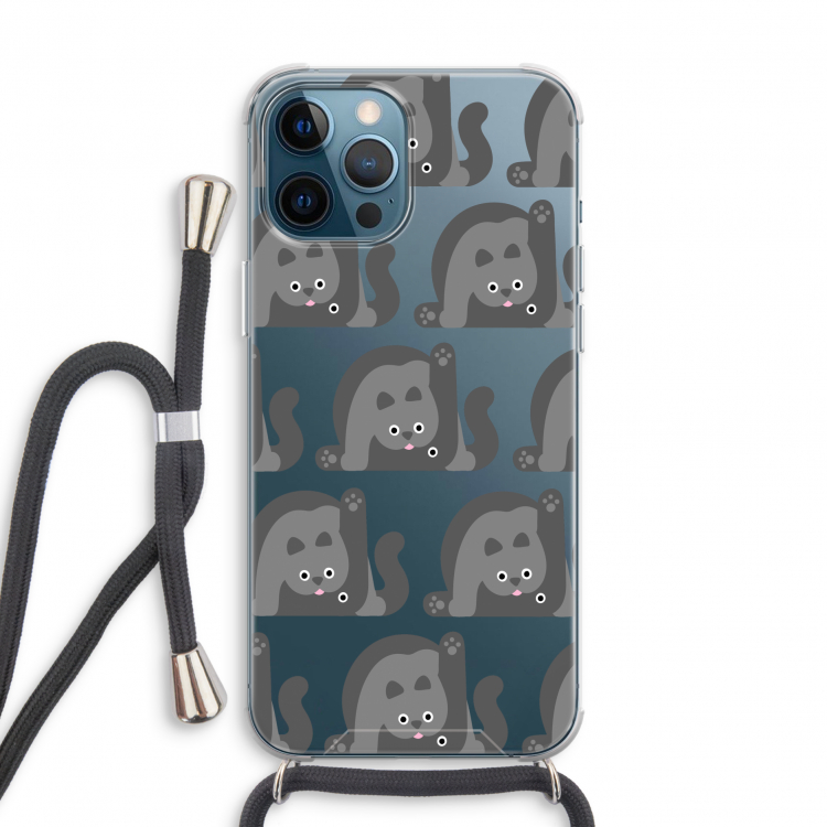 Cats: iPhone 12 Pro Transparant Hoesje met koord