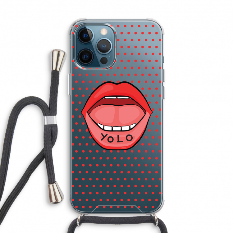 Yolo Denise: iPhone 12 Pro Transparant Hoesje met koord