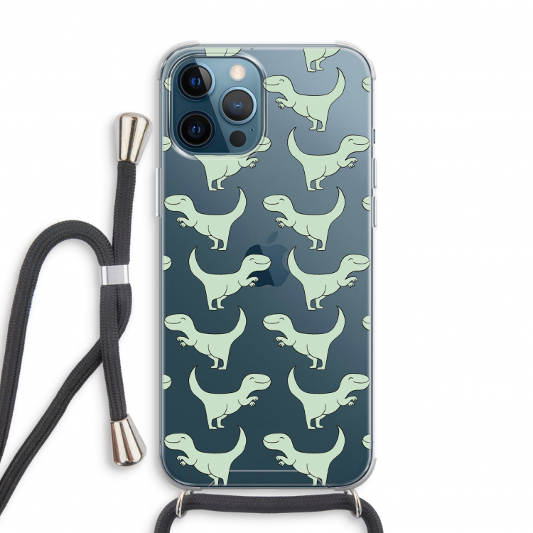 Dinos: iPhone 12 Pro Transparant Hoesje met koord