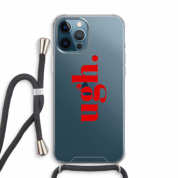 Ugh: iPhone 12 Pro Transparant Hoesje met koord