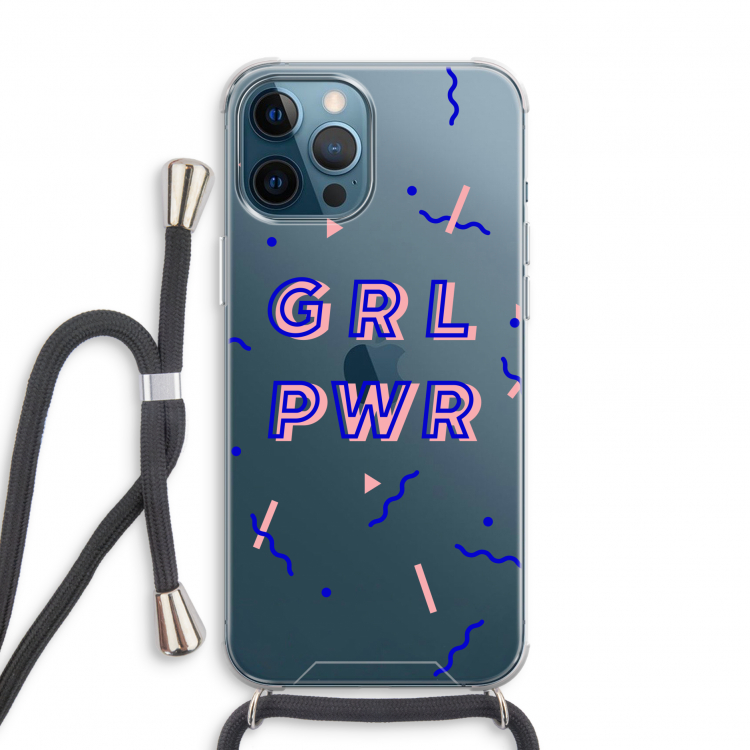 GRL PWR: iPhone 12 Pro Transparant Hoesje met koord