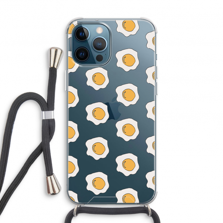 Bacon to my eggs #1: iPhone 12 Pro Transparant Hoesje met koord