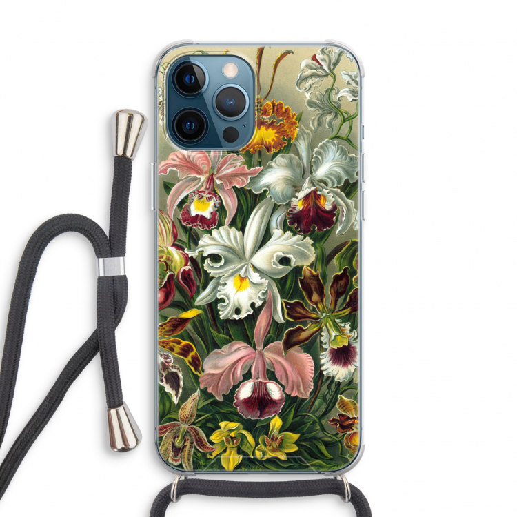 Haeckel Orchidae: iPhone 12 Pro Transparant Hoesje met koord
